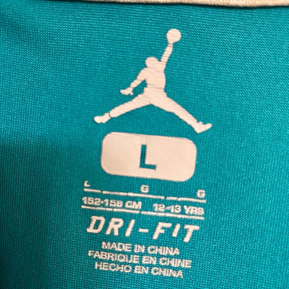 Jordan Teal Black Dri-Fit Short Sleeve T-shirt Size Large - Picture 3 of 6